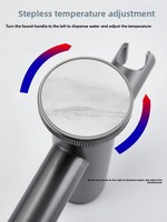 Robinet de baignoire autoportant, ensemble de douche mural, mitigeur chaud-froid, bec verseur, construction tout en cuivre brossé, poignée unique