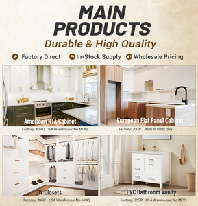 ตู้กับข้าวทำจากไม้พรีเมี่ยมพร้อมเคาน์เตอร์/มือจับอ่างล้างจาน - Product Image 6
