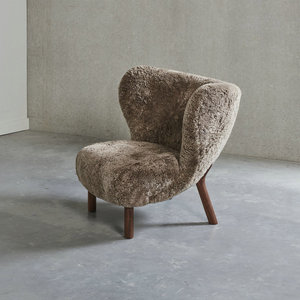 Scandinavo moderno Design estetico <span class=keywords><strong>in</strong></span> pelle di pecora Sahara imbottito Petra poltrona cortile accogliente <span class=keywords><strong>in</strong></span> <span class=keywords><strong>legno</strong></span> poltrona per Villa - Product Image 5
