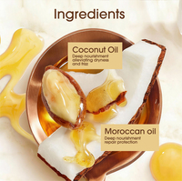 Huile capillaire hydratante et apaisante à la noix de coco du Maroc, sérum anti-frisottis pour la croissance des cheveux, huile de massage multi-usages pour la peau et le corps, OEM