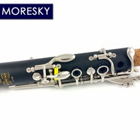 MORESKY Customizable Clarinet Nickel Silver Surface Hard Rubber 17 Keys BB Tone Copper-Nickel Key E126 (OEM)