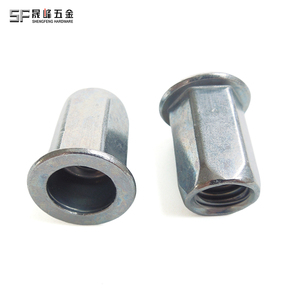 Tuercas Remachables de Aleación de Zinc y Níquel con Cabeza Plana y Orificio Hexagonal Completo, <span class=keywords><strong>Rosca</strong></span> Métrica Unificada M3-M12, 1/4, 1/2, para Fijación Metálica Automotriz - Product Image 3