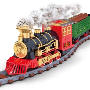 Ensemble de Train à assembler soi-même, Train de pulvérisation de brouillard, jouet de Train électrique à piles avec un son et des lumières réalistes, 293 pièces - Product Image 5