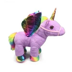 CE/ASTM OEM Wholesale Cartoon Unicorn Plush Toys Customized Stuffed Horse Riding Toy For Kids 2024 Trending Toys