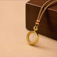 Boîte de protection pour pièces d'or, Boîte Ga'u, Boîte vide pour pendentif, Boîte Thangka, Cordon de collier, Peut contenir des grains d'or, des graines de melon d'or, des feuilles d'or