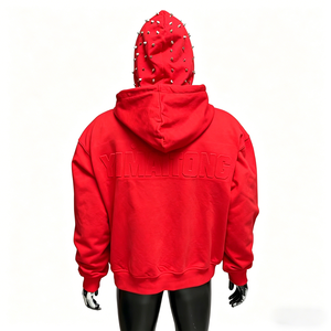 Sweat-shirts personnalisés à impression 3D en relief, coton French Terry, pour hommes, 500 GSM, surdimensionnés, de haute qualité - Product Image 2