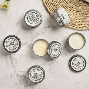 FLORESCENCE Marque Privée Luxe Huile Essentielle Relaxante Pot en Métal Corps Spa Naturel Petite Bougie Parfumée de Massage pour Femme - Product Image 3