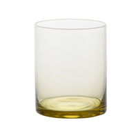 Gobelet en verre transparent minimaliste de 400 ml, écologique, très vendu, avec base teintée olive, design moderne pour un usage quotidien