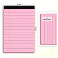 Bloc-notes Bview Art 8*5 pouces ligné, couverture souple, papier en vrac pour l'école et le bureau