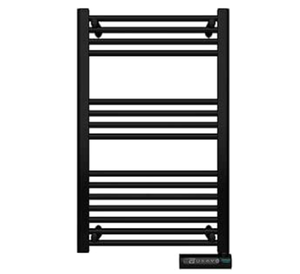 Sèche-serviettes électrique en acier inoxydable avec commande tactile intelligente, écran LED noir, minuterie, 3 modes de fonctionnement, 2 systèmes de sécurité - Product Image 1