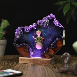 Lampe de table <span class=keywords><strong>en</strong></span> résine époxy Le Petit <span class=keywords><strong>Prince</strong></span>, ornement de bureau, thème de l'art cinématographique et télévisuel, artisanat, <span class=keywords><strong>cadeau</strong></span> de Noël Le Petit <span class=keywords><strong>Prince</strong></span> - Product Image 3