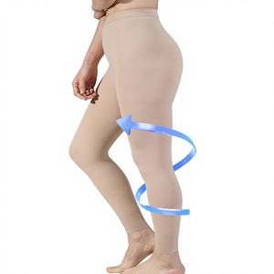 Collants <span class=keywords><strong>de</strong></span> compression tricotés pour femmes 20-30 mmHg à soutien gradué, bas <span class=keywords><strong>de</strong></span> contention taille haute pour le soulagement des varices et la circulation sanguine - Product Image 1