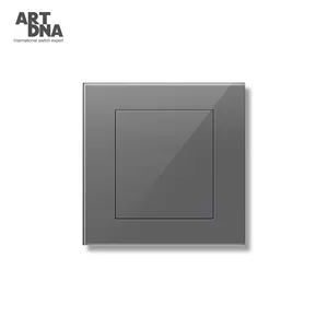 Interruptor de pared y enchufe ARTDNA, placa de pared en blanco individual de vidrio decorativo