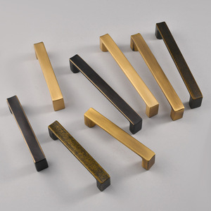 Brass Cabinet Door Handles Bar Shape Minimalist Design Durable For Wardrobe Drawer Shoe Cabinet Modular Installation - Product Image 3