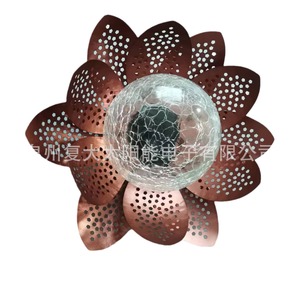 Lampe solaire en fer forgé en forme de lotus, LED colorée, décoration de jardin extérieure, résistante à l'eau, portable, 12V DC - Product Image 5