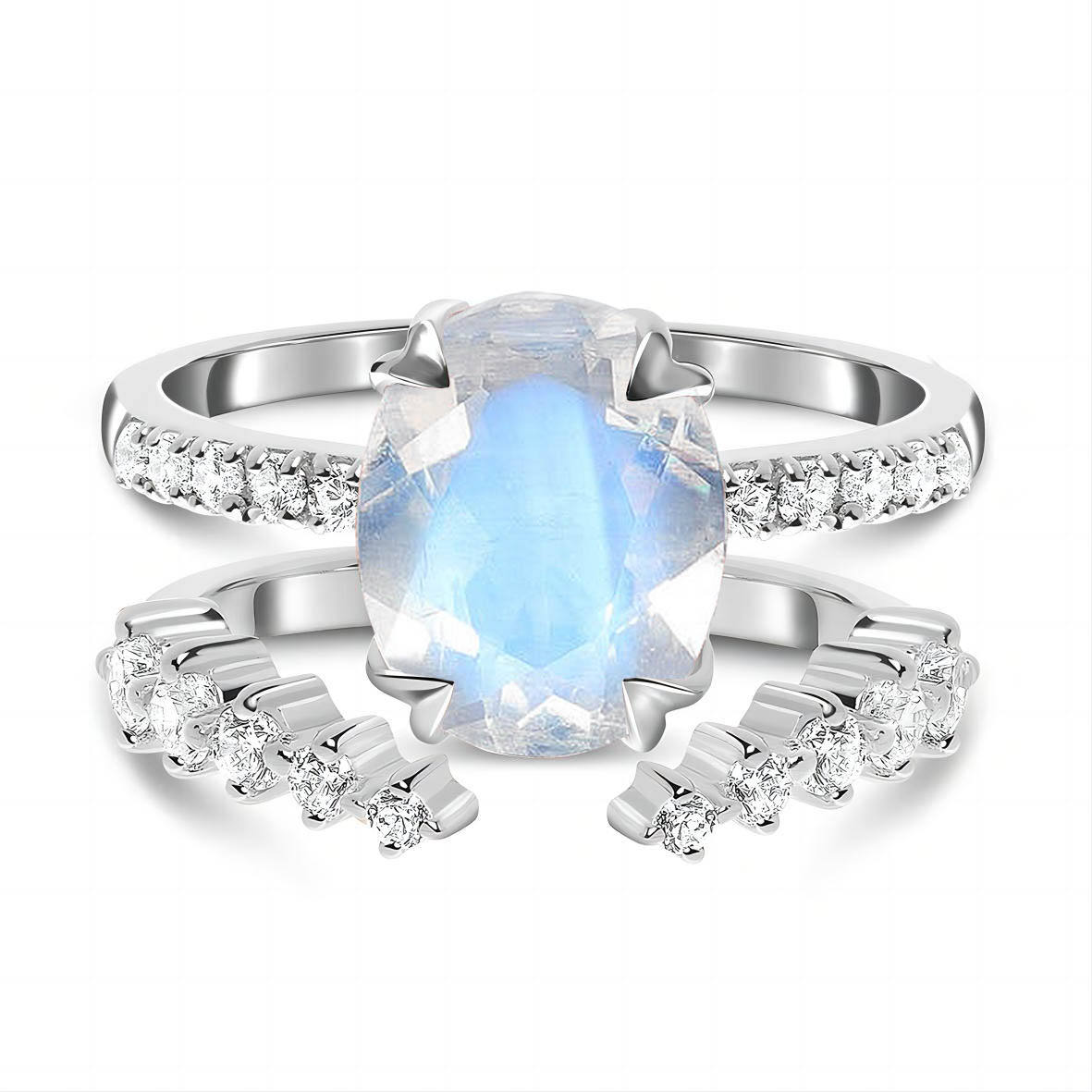 Natural  Moonstone-Rose Gold