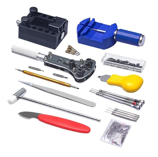 Watch Repair Tool Set Back Case Opener Battery Replacement Remover Hand Operated OEM Multi-Purpose Hardware Components Tool Bag