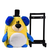 Sac à dos à roulettes en peluche pour enfants avec roulettes pivotantes Valise à roulettes amovible pour tout-petit