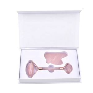 Chất lượng cao mặt massager Rose Quartz gua SHA Set màu hồng ngọc lăn với hộp đóng gói cổ con lăn massage công cụ tùy chỉnh - Product Image 2