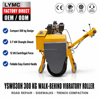 Rouleau vibratoire miniature YSW030 de 600 mm pour la construction de trottoirs, de chemins et de routes étroites