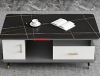 Table basse relevable et extensible avec rangement, style farmhouse moderne, gain de place, multifonction, meuble TV pour petit appartement, salon