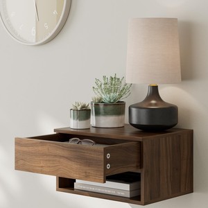 Vendita calda <span class=keywords><strong>comodino</strong></span> galleggiante a parete in legno <span class=keywords><strong>comodino</strong></span> 2 livelli tavolo fine camera da letto soggiorno bagno cucina - Product Image 3