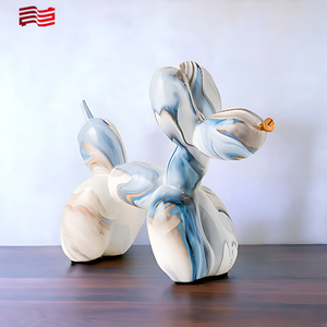 2025 Viral Rainbow Balloon Dog Sculpture Multi-Color Resin Art Decor Set - Whimsical Home & Office Gift (4 colores) - Product Image 3