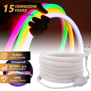 Nouveau Cordon Néon en Silicone en Promotion 12V 24V 110V 120V 240V 230V RVB Flexible à 360 Degrés Bande Lumineuse Néon LED RVB - Product Image 1