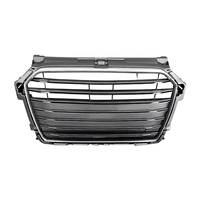 Voiture d'usine A1 S1 8X calandre avant en nid d'abeille ABS RS1 Look gril en maille noir brillant pour Audi A1 S1 2016 2017 2018 2019