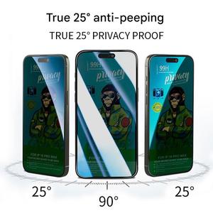 <span class=keywords><strong>King</strong></span> <span class=keywords><strong>Kong</strong></span>-Protector DE PANTALLA DE PRIVACIDAD antiespía, vidrio templado de dureza 9H a prueba de polvo para iPhone 17 16 15 14 <span class=keywords><strong>Pro</strong></span> Max, paquete de 10 unidades - Product Image 3
