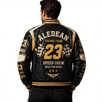 Blouson Bomber en Cuir Personnalisé avec Logo, Style Hiver, pour Homme, Streetwear, avec Patch Brodé, Veste Universitaire Coupe-Vent et Imperméable, Marque Privée