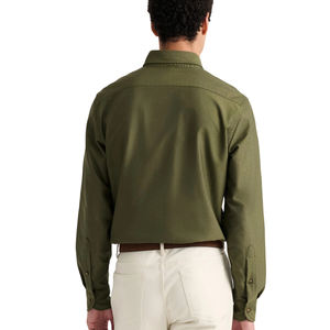 Kemeja Oxford 100% Katun Warna Solid Kancing Depan dengan Saku Bernapas Tahan Lama Mudah Dirawat untuk Seragam Siswa Sekolah Pabrik OEM - Product Image 3