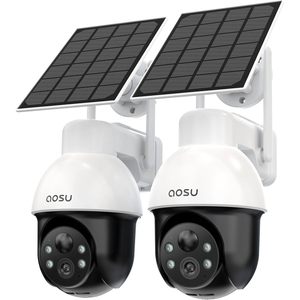 Aosu Solar <b>Security</b> <b>Camera</b> 5MP Wireless Outdoor Battery Powered <b>WiFi</b> Panoramic PTZ Home Surveillance System - Product Image 1