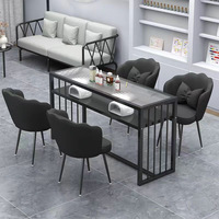 Meubles de salon de manucure en vente directe d'usine Tables à ongles modernes de luxe Ensembles de tables et de chaises pour ongles en verre