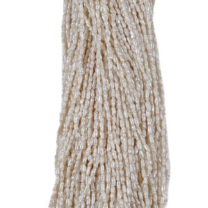 ไข่มุกน้ำจืดสีขาวธรรมชาติขนาด 2.5-3 มม. รูตรงรีไซเคิล รูปทรงบาโรก สำหรับทำสร้อยคอ DIY ยี่ห้อเวนชี่ - Product Image 4