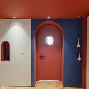 Настраиваемая цветная дверь с кошачьим отверстием для спальни, кухни и балкона, практичная и эстетичная плита - Product Image 3