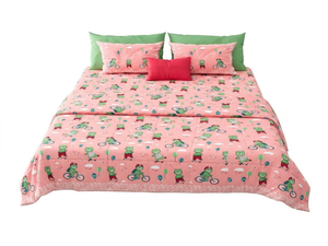 Cotton Bedding <b>Set</b> Printed Cartoon Bear Pattern <b>Comforter</b> Quilt Cover Pillowcases 1.8m All Season Home Use 4Pcs - Product Image 4