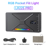KAZHI Luz de vídeo RGB portátil en la Cámara Luz de contorno de relleno Color ajustable Alto 2500K-9900K Carcasa de aleación de aluminio 4000 MAh