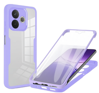 Étui de protection transparent intégral 360° tout-en-un en PC avec protection d'écran intégrée anti-chute compatible OPPO Reno15 A6X
