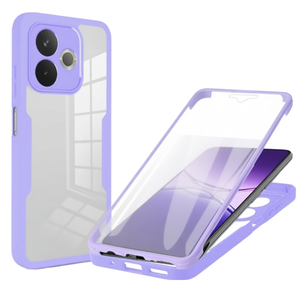 Capa Protetora Transparente 360 Graus para Telefone com Protetor de Tela Integrado Anti-queda Compatível com A6X <span class=keywords><strong>OPPO</strong></span> Reno15 - Product Image 1