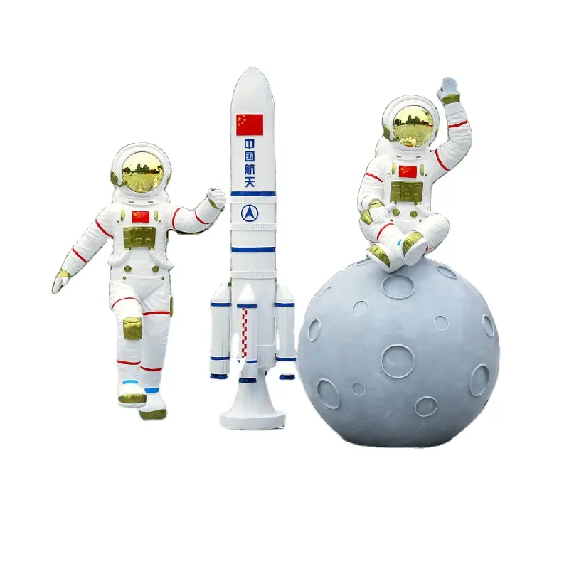 Good quality astronaut strong Corrosion resistance outdoor fiberglass sculpture for park