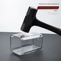 Gobelet en plastique transparent carré haute transparence, matériau épais, durable, écologique, isolation thermique, résistant à l'eau bouillante