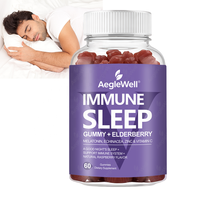 Gummies pour le sommeil OEM ODM avec baies d'églantier, mélatonine, échinacée, zinc et mélange de vitamine C, double soutien pour un sommeil réparateur et le bien-être immunitaire