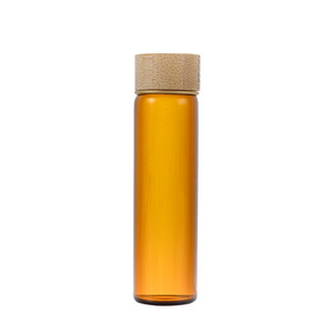 Botella de vidrio con tapa de bambú de 5-25 ml, cilindro a prueba de luz para envasado de especias - Product Image 5