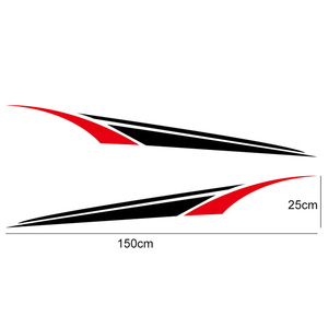 150*25CM voiture autocollants jupes latérales rayure corps vinyle Film décalcomanie Wrap voiture course bricolage décoration autocollants - Product Image 2