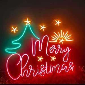 Décoration Murale LED Néon Père Noël Joyeux Noël, Lampe de Bureau LED en Stock Usine pour Chambre et Salon - Sports, Divertissement, Fête - Product Image 5