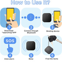 Localisateur d'Objets Connecté Traceur GPS Anti-Perte pour Clés Bagages Téléphone Contrôle par Application avec Dragonnes
