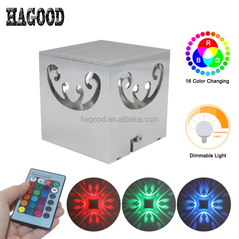 4 côté papillon nordique rvb mur LED lampe pour chambre décoration applique murale salon salle à manger coloré intérieur fête éclairage