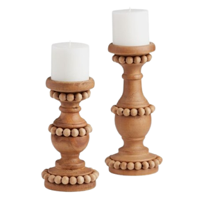 Tabletop Lighting Home Living Room <b>Wood</b> <b>Candlesticks</b> Mango <b>Wood</b> Candle <b>Holders</b> Handcrafted <b>Wood</b> Pillar Candle <b>Holders</b> - Product Image 3