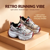 Baskets Chunky pour Femme Respirantes Argent Métallisé à Lacets Résistantes à l'Usure Semelle Épaisse Style Streetwear Fête Voyage